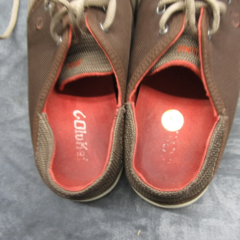 OluKai‎ Nohea Shoes Mens 7 Brown Comfort Mesh Breathable Lace Up Sneakers Casual